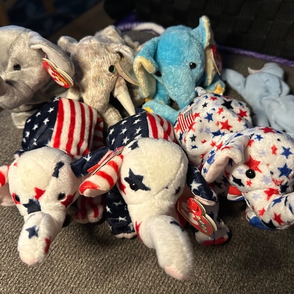 Lot of 7, Ty Beanie Baby‎ Righty 2000/2004 Vintage, Shocks, Pounds, Peanut - Picture 2 of 8